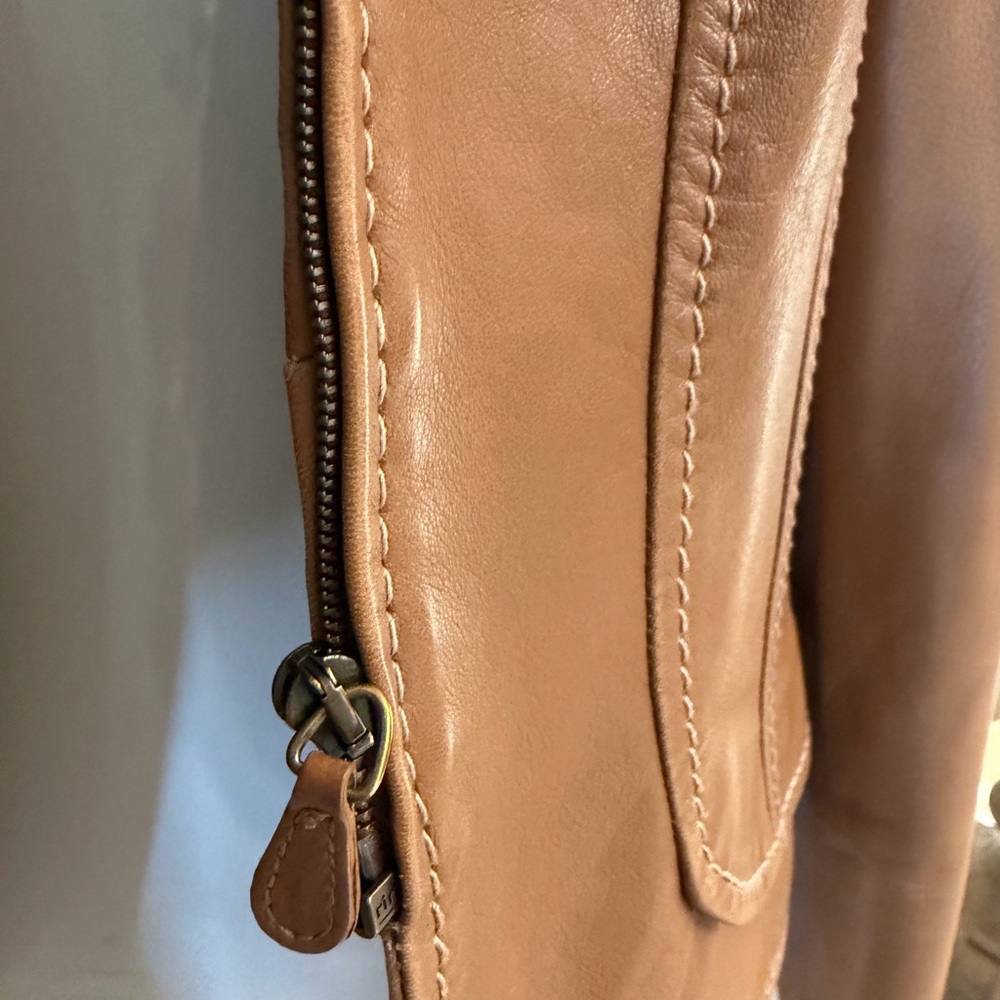 Valentino Brown Leather Blazer - Picture 10 of 11